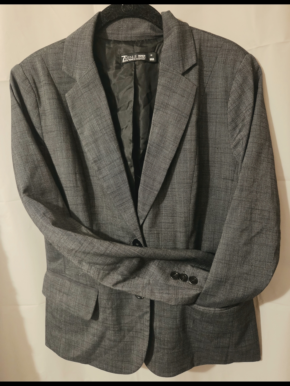 Black Plaid Women's Blazer